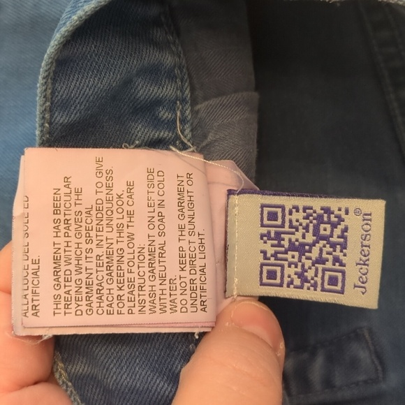 Jeckerson authentic slim fit unique patched denim pants Y2K size 36 - Picture 8 of 13
